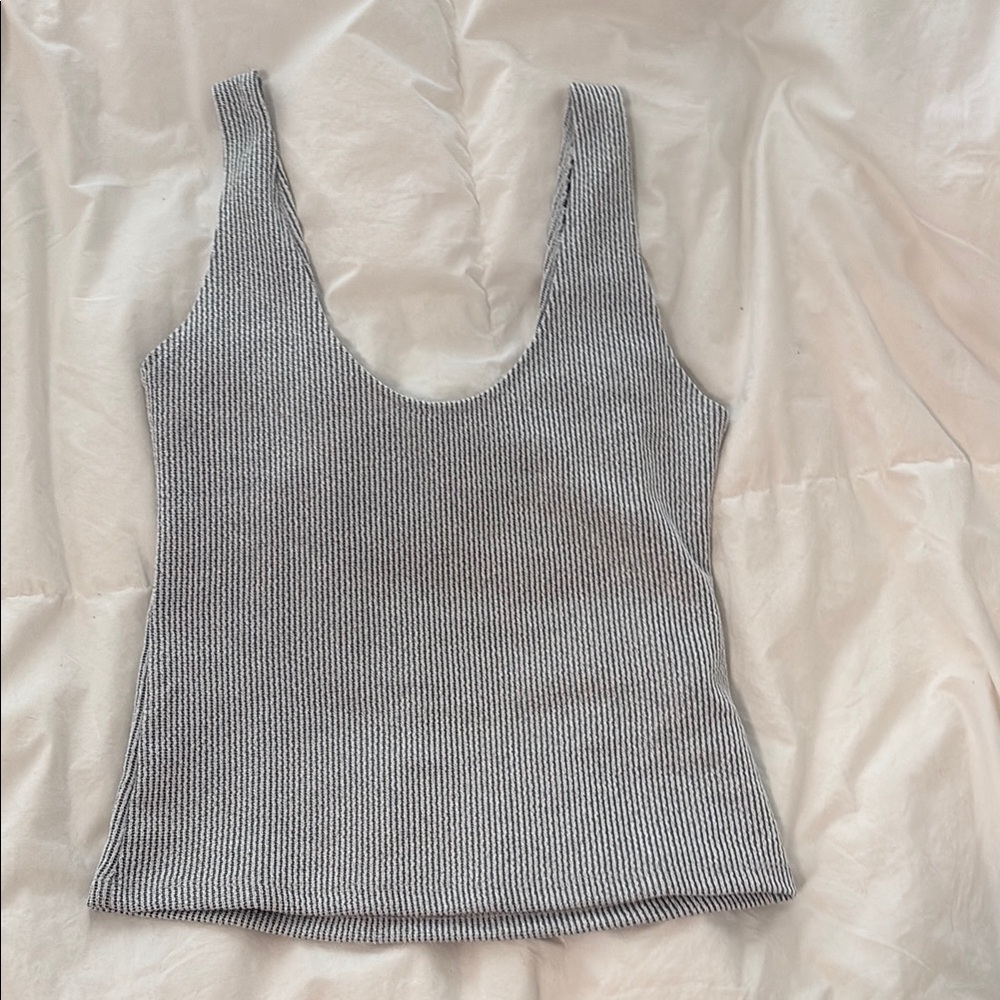 Zara metallic ribbed top